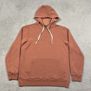 Travis Mathew Cloud Hoodie Men Large Sweatshirt Pullover Midweight Fleece Orange